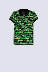 All Over Printed Boy's Polo Shirt